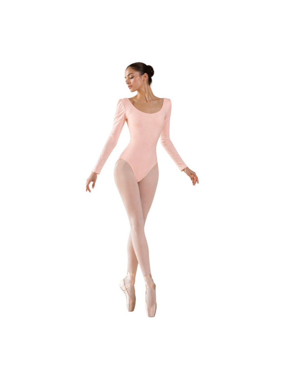 Capezio Long Sleeve Ballet Leotard Pink M NWT Dance TB135